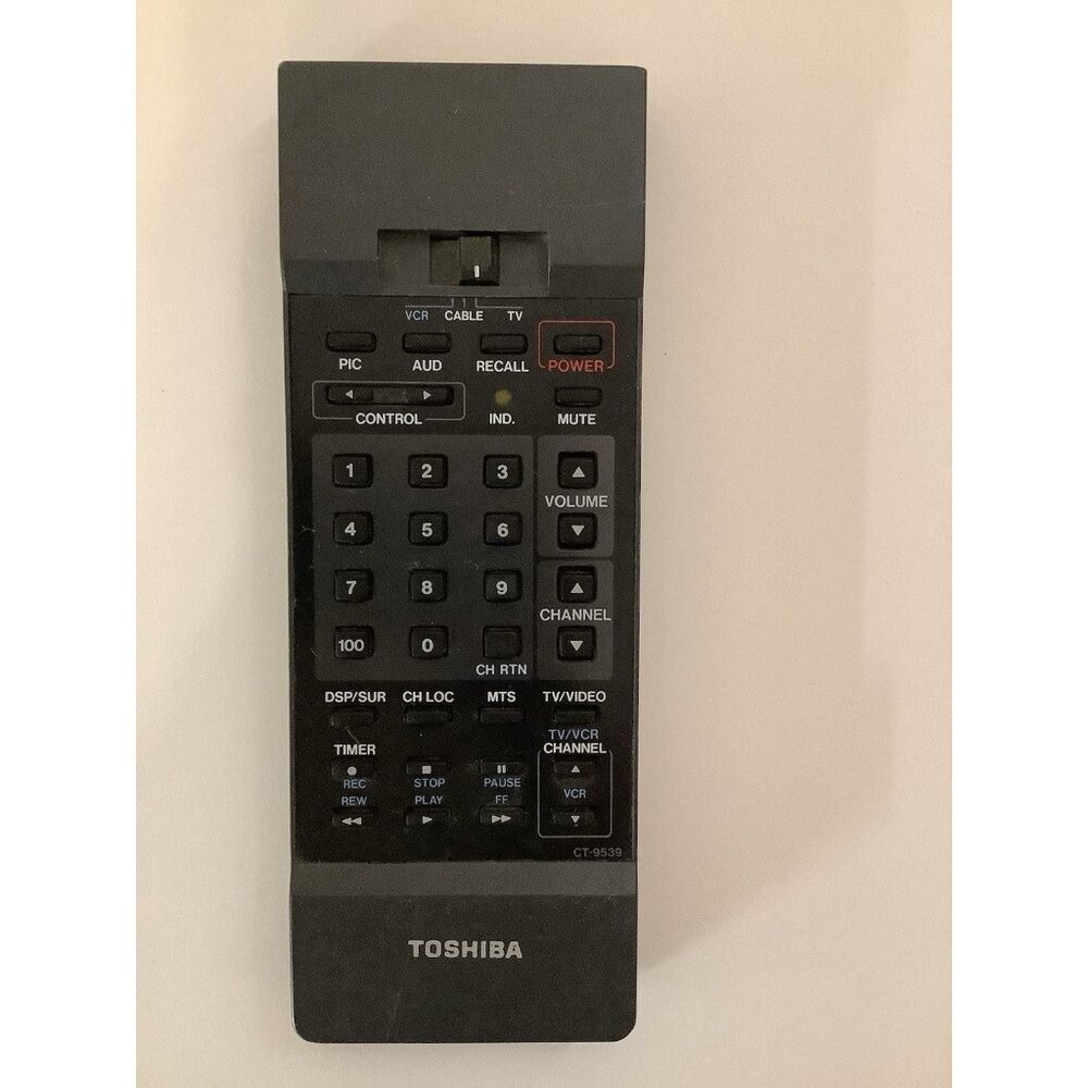 Toshiba CT-9540 TV/VCR Remote Control Unit, Used
